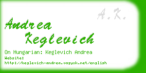 andrea keglevich business card